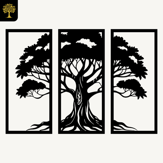 Wanddecoratie Levensboom – 3-delig