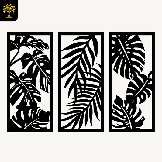 Wanddecoratie Bladeren – Type 3 (Monstera & Palm)