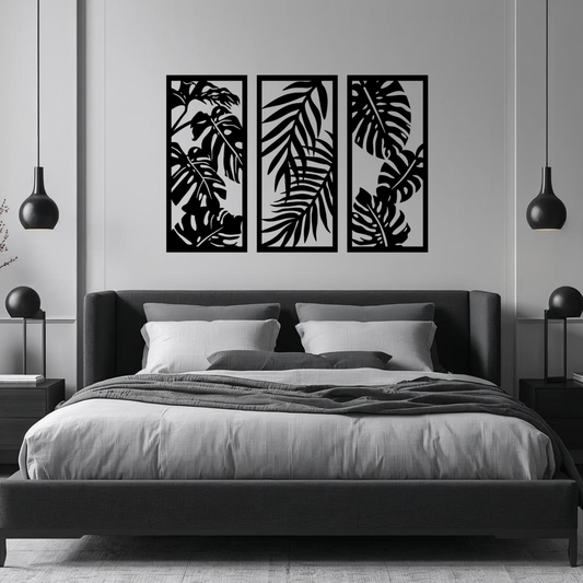 Wanddecoratie Bladeren – Type 3 (Monstera & Palm)