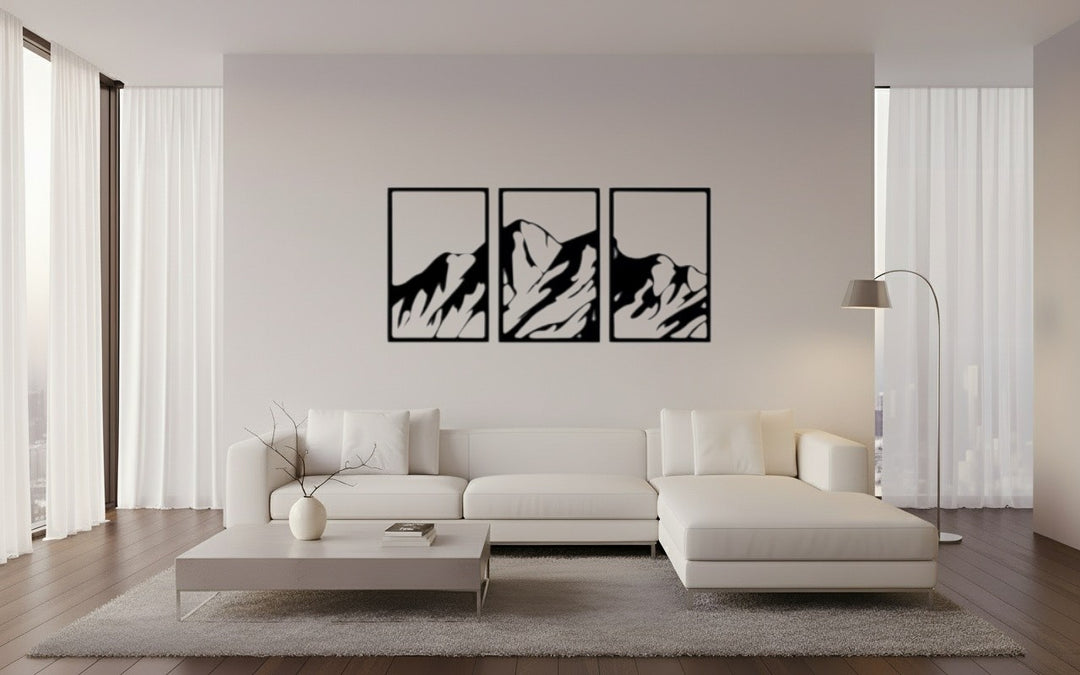Wanddecoratie Bergen – 3-delig