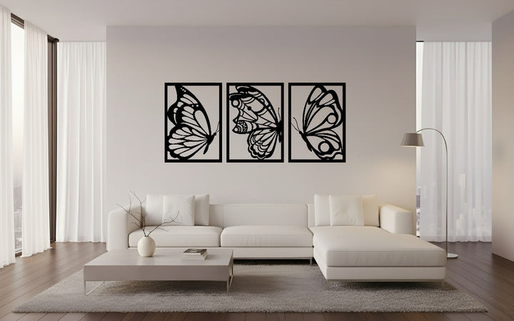 Wanddecoratie Vlinder – 3-delig