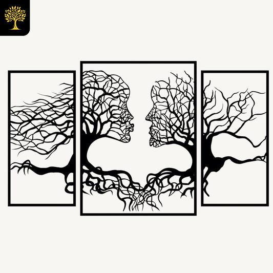 Wanddecoratie Boomgezichten – 3-delig