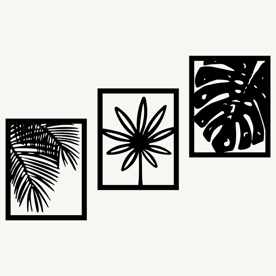 Wanddecoratie Planten – 3-delig