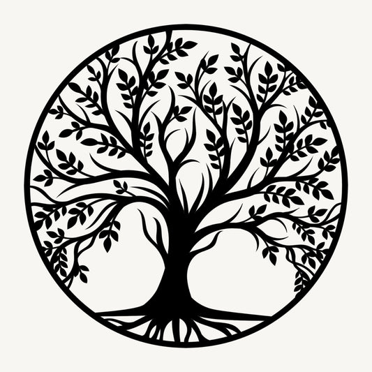 Ronde Wanddecoratie Boom – Type 1