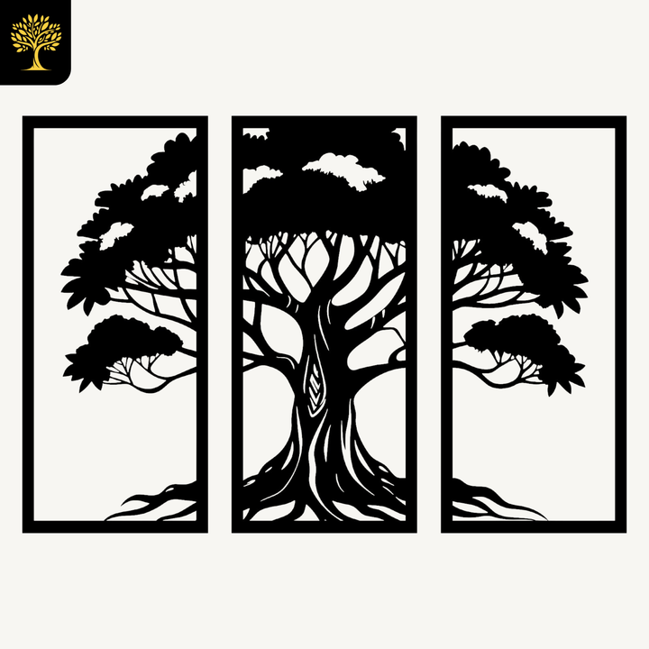 Wanddecoratie Levensboom – 3-delig