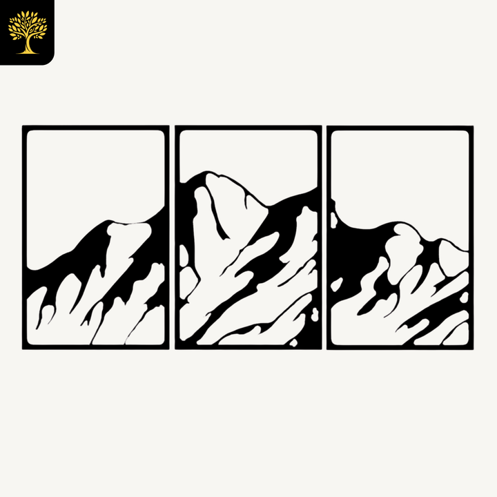 Wanddecoratie Bergen – 3-delig