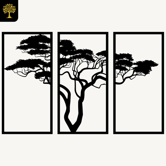 Wanddecoratie Boom – 3-delig – Type 2