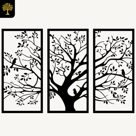 Wanddecoratie Bomen – 3-delig