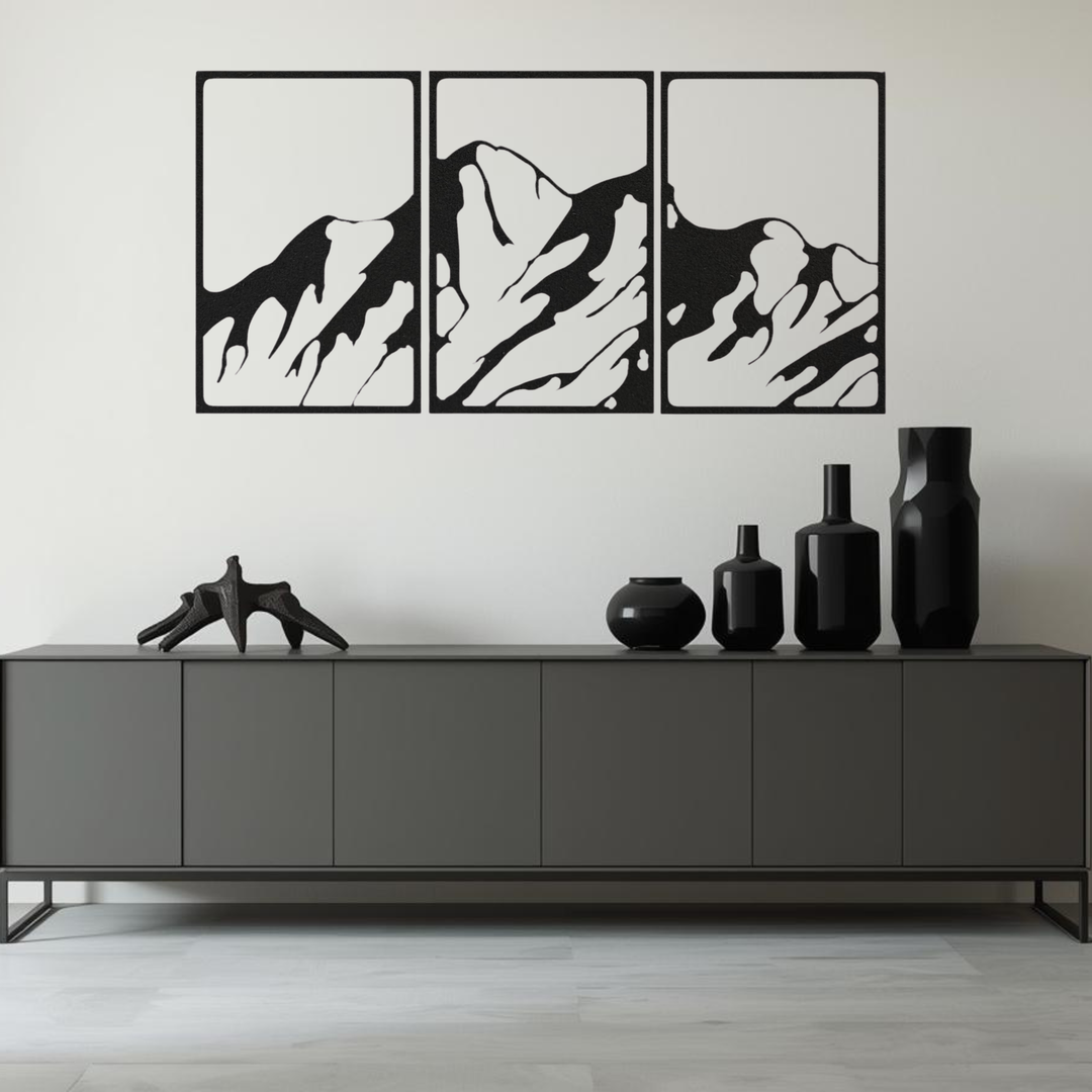 Wanddecoratie Bergen – 3-delig