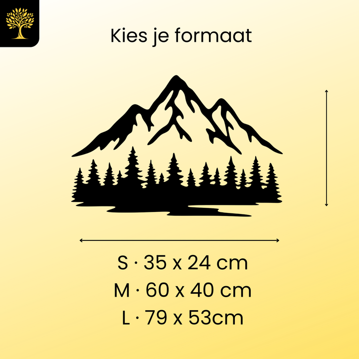Wanddecoratie Berglandschap – 2-delig