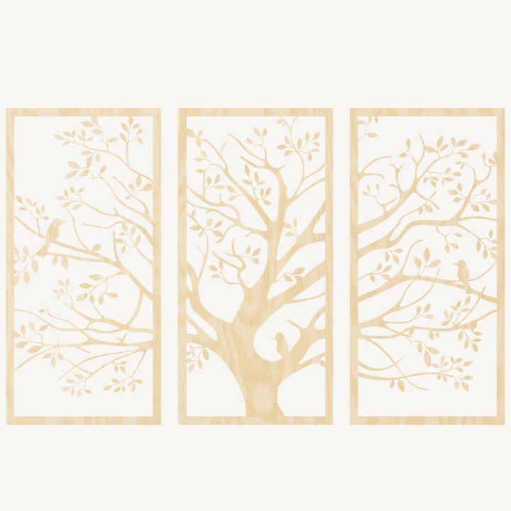 Wanddecoratie Bomen – 3-delig