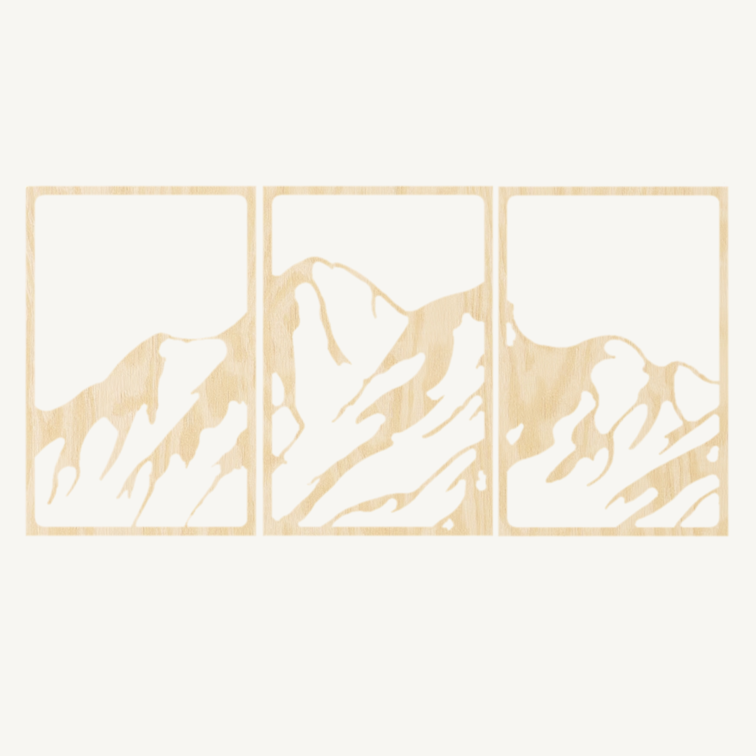 Wanddecoratie Bergen – 3-delig