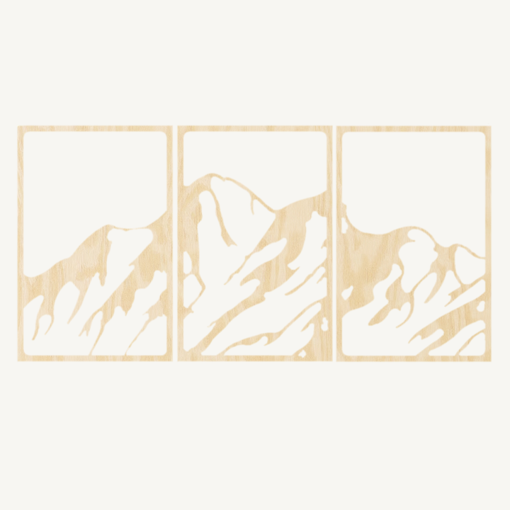 Wanddecoratie Bergen – 3-delig