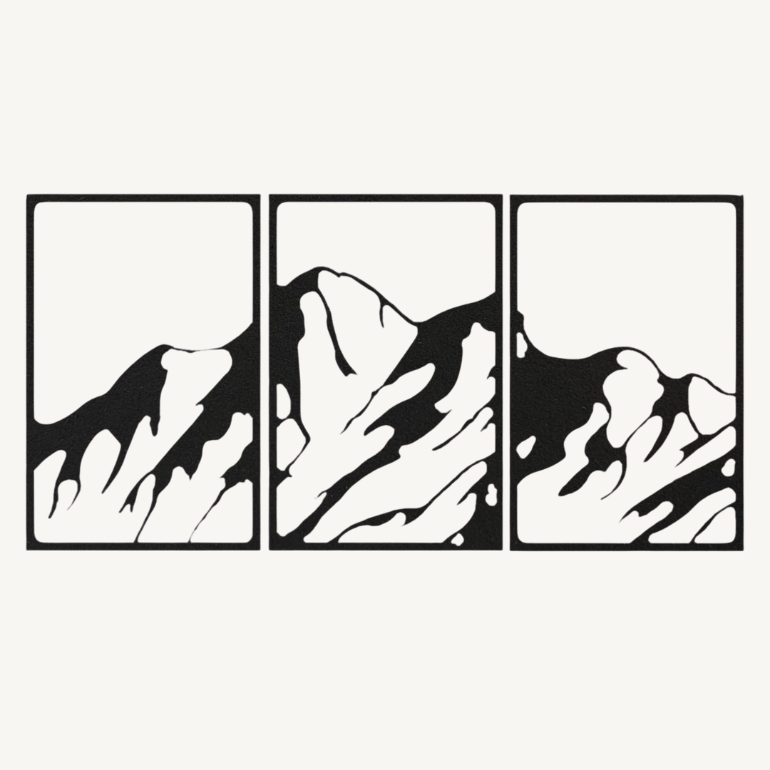Wanddecoratie Bergen – 3-delig
