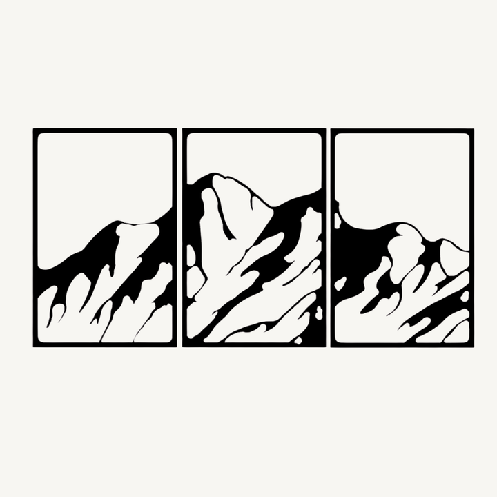 Wanddecoratie Bergen – 3-delig