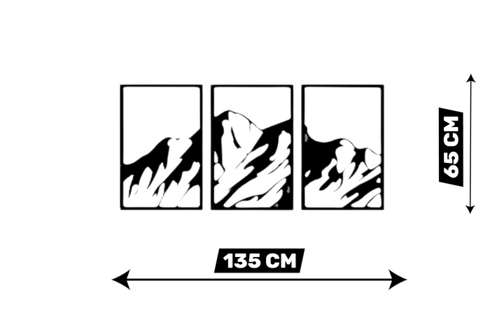 Wanddecoratie Bergen – 3-delig