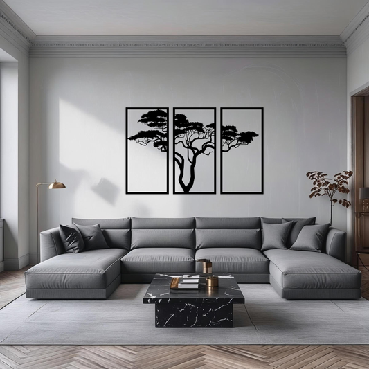 Wanddecoratie Boom – 3-delig – Type 2