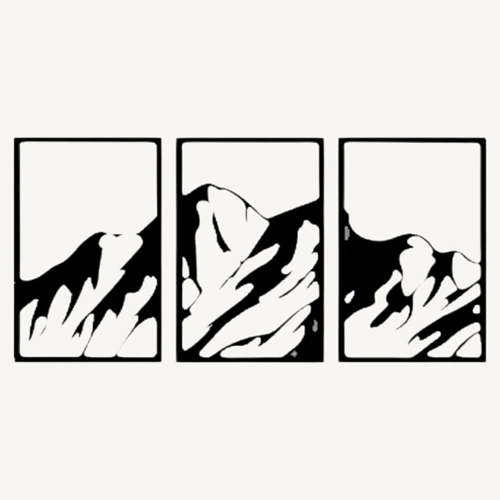 Wanddecoratie Bergen – 3-delig