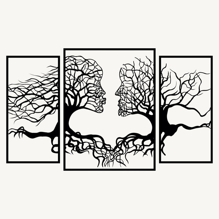 Wanddecoratie Boomgezichten – 3-delig
