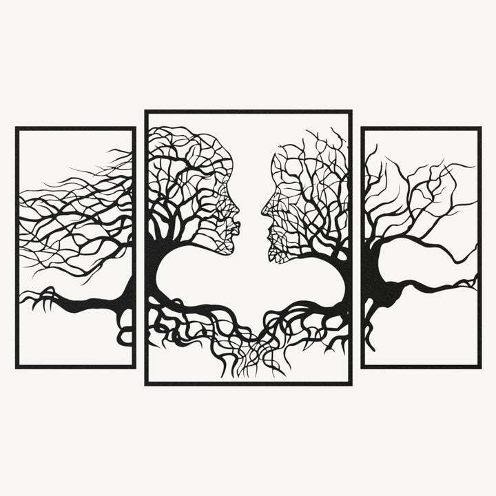 Wanddecoratie Boomgezichten – 3-delig