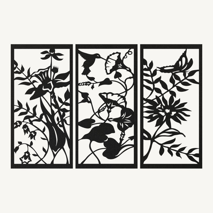 Wanddecoratie Bloemen – 3-delig