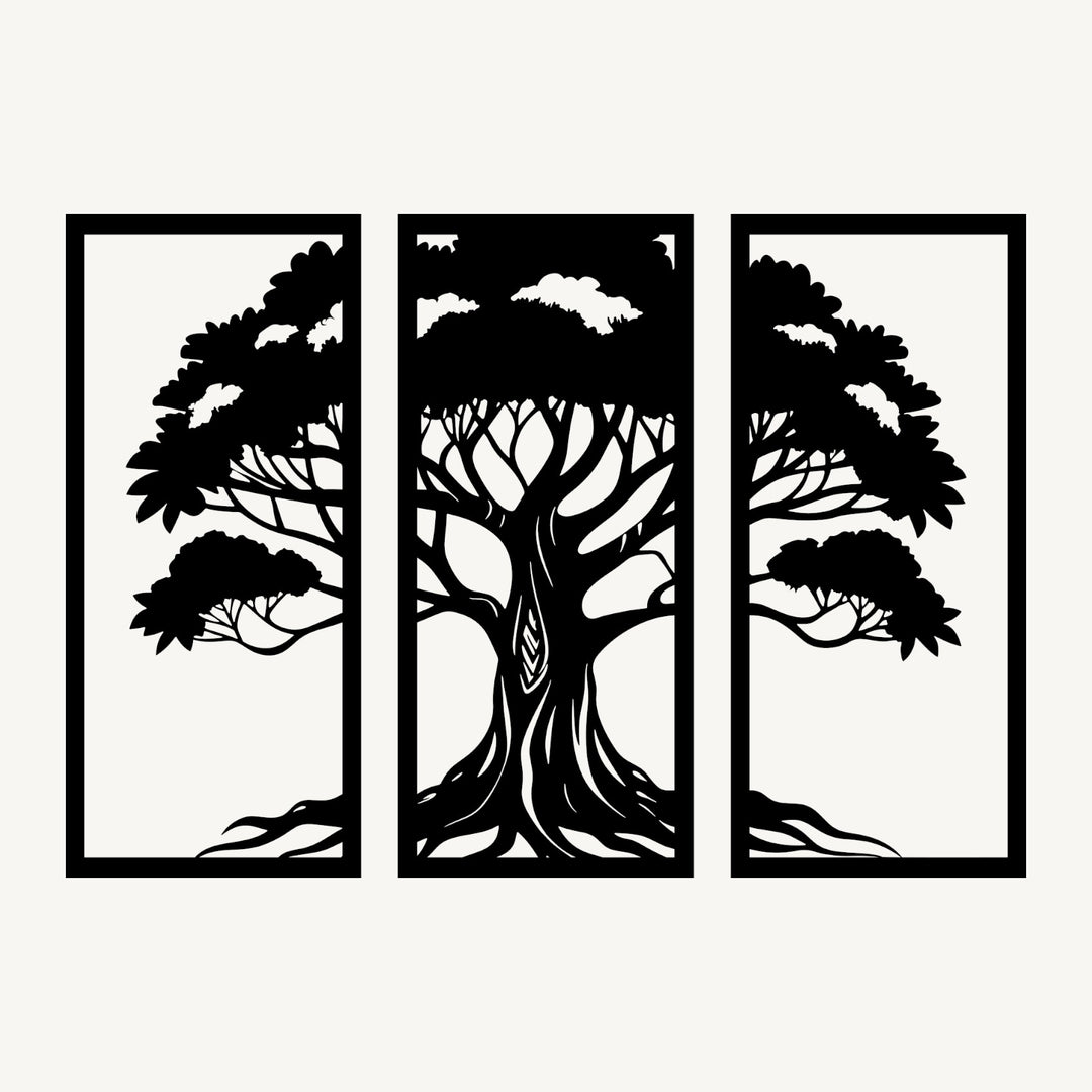 Wanddecoratie Levensboom – 3-delig