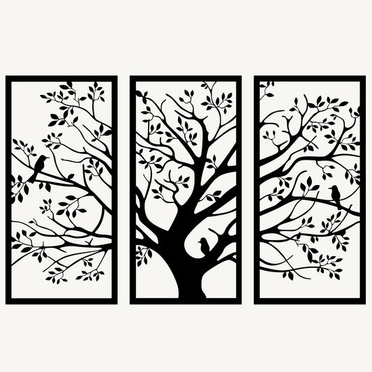 Wanddecoratie Bomen – 3-delig