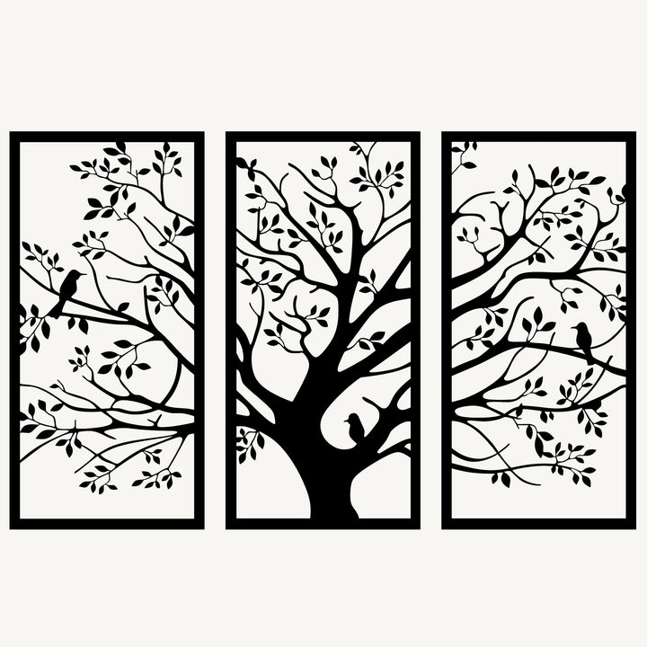 Wanddecoratie Bomen – 3-delig