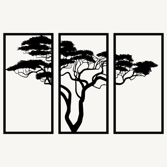 Wanddecoratie Boom – 3-delig – Type 2