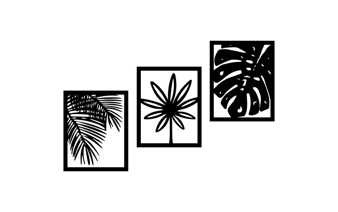 Wanddecoratie Planten – 3-delig