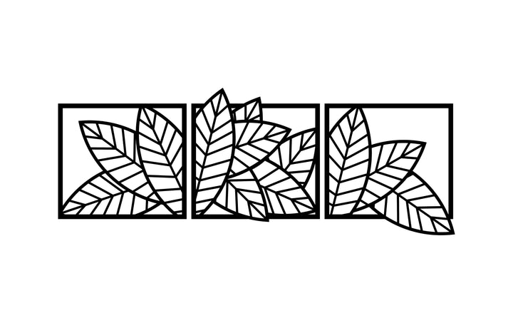 Wanddecoratie Bladeren – 3-delig