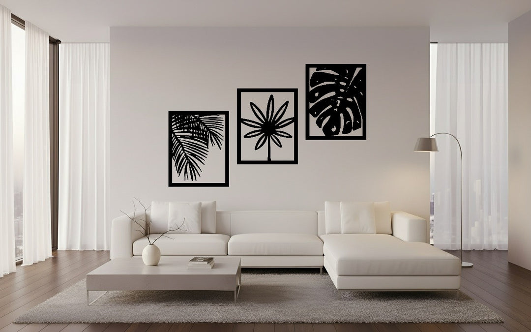 Wanddecoratie Planten – 3-delig